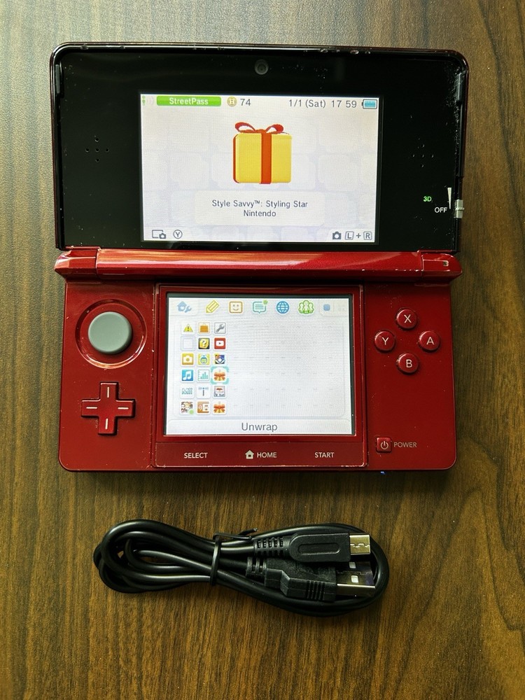 USA VERSION Nintendo 3DS Handheld System tested/working- Flame Red FAST SHIPPING