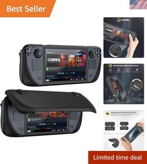 Black Flip Case for Steam Deck OLED/LCD 2023/2021 – Waterproof & Durable