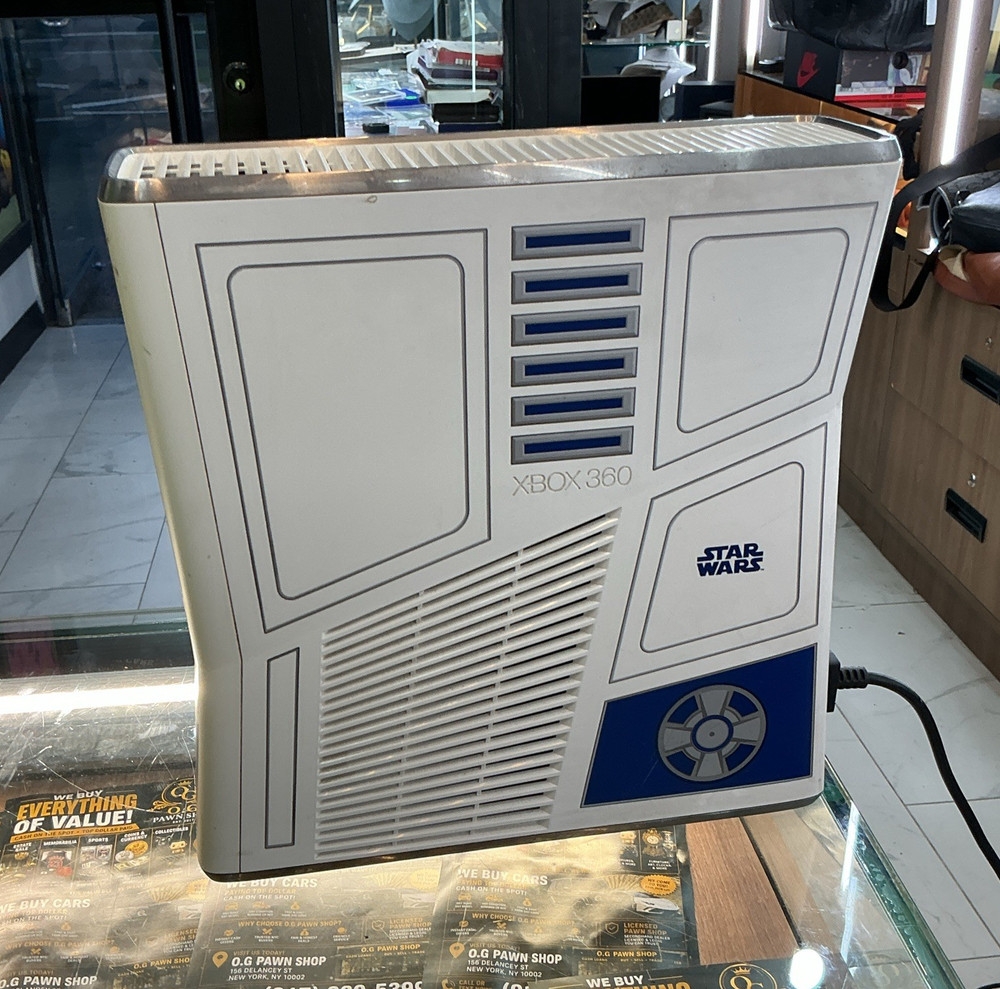 Microsoft Xbox 360 Star Wars R2-D2 Limited Edition 250GB HDMI Gold Ctrl