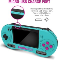 Hyperkin Supaboy Hyper Beach Portable SNES Super Nintendo Console 4.3in NTSC PAL