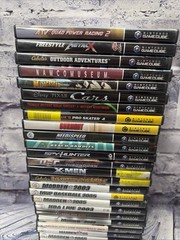 Nintendo GameCube Black Console Bundle W/ Cords & 30 Games. Tested Read Descript
