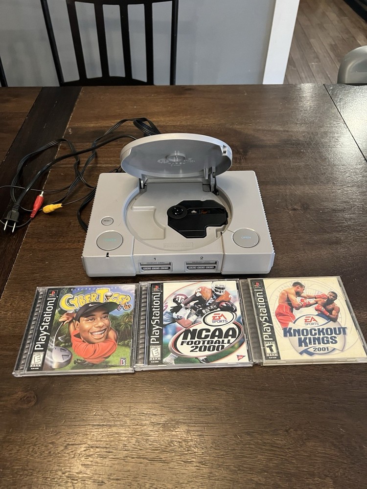 Sony PlayStation 1 PS1 Original Console System Bundle W Games No Controllers