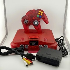 Nintendo 64 Watermelon Red Console Funtastic N64 Console Bundle Expansion Pak US