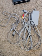 Nintendo Wii Console RVL-101 512MB Black with Cords and Sensor -NO REMOTE/GAMES
