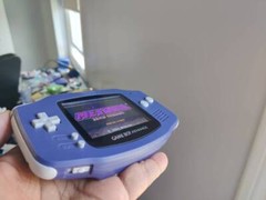 Gameboy Advance Solid indigo Blue IPS V2 MOD 10 Level Brightness Level