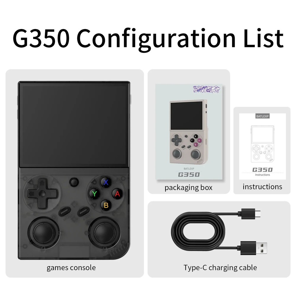 BATLEXP G350 Retro Emulation Handheld Game Console 64GB – New, ships from US!