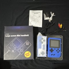 3in Mini Handheld Game System Rechargeable Backlit Blue w/ AV & USB Cable