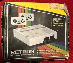 Retron HYPERKIN Classic NES Console 2 Controller AC Adapter 2 Games No AV Cord