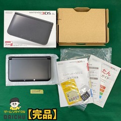 ◇KA008 Nintendo 3DS LL Console – Black SPR-001 Complete Set Japan Tested Work