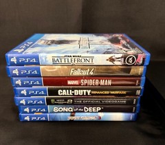 Sony PS4 Slim Black 500GB Console Bundle CUH-2015A w/Controller & 7 Games Tested