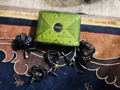 Microsoft Xbox Console Halo Special Edition Green Controllers Cables, TESTED !!!