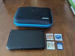 Nintendo 3DS XL LL Metallic Black Console W/ Case, Games, 16GB SD Card
