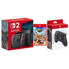 Nintendo Switch 2 Console with Mario Kart World and Pro Controller Bundle