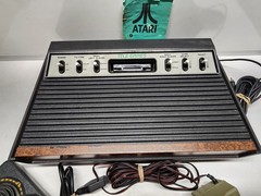 Atari 2600 Game Console Joystick & Games Lot UNTESTED AS-IS