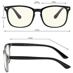 Blue Light Blocking Computer Glasses Anti Glare Reduce Eyestrain Eyeglasses for