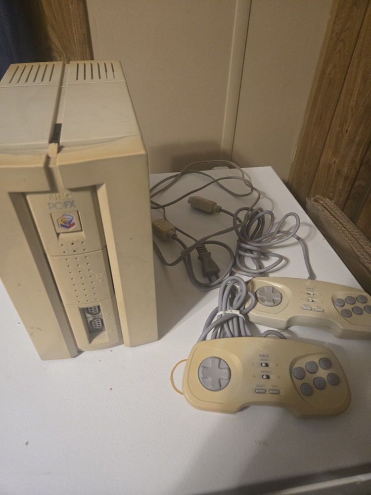 NEC PCFX Console with Controller and AV Cable + Memory Card. Tested Working.