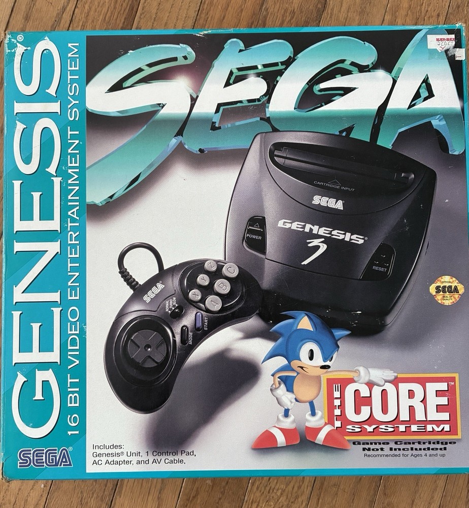 SEGA Genesis 3 16-Bit Console Bundle w/ Box, Controller & Cables NTSC-U/C