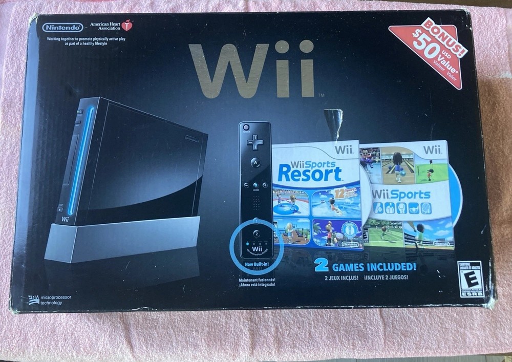 Nintendo Wii Red Console cib Bundle Nice! 4 Games see description