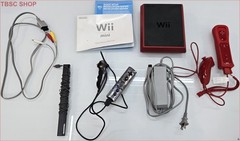 Nintendo Wii mini Red & Black Console With Mario Kart Extra Controller