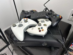 Xbox 360, 3 Wireless &1 Wired Controllers, Cables Included, 7 Games Included
