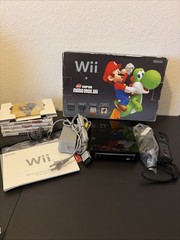 Nintendo Wii RVL-101 Console Bundle W/ 4 Games Soundtrack Remote Cables TESTED