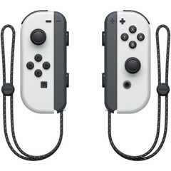 🔥 White JoyCon ONLY Controller with Straps Nintendo Switch OLED Joy Con 🎮