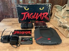 Vtg Atari Jaguar Console & Controller Box CIB Cybermorph Game Bundle Works