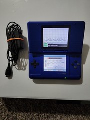 Nintendo DS Launch Edition Electric Blue Handheld System + Charger + Stylus