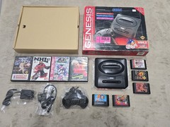 Sega Genesis Console w/BOX Bundle 9 Games OEM Controller Tested Working Sonic 2