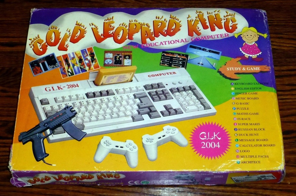 GLK 2004 Gold Leopard King Retro Educational Video Game Computer System – Issue!
