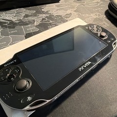 Sony PlayStation Vita PCH-1101 Black w/ Charger & 64GB Card & official dock