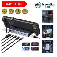 Enhance Your Gaming with 6-in-1 Dock for Steam Deck – 4K UHD & Reliable Ethernet