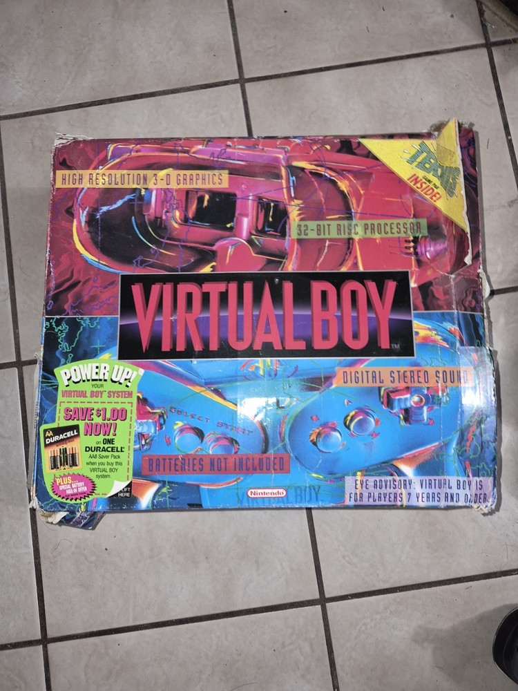 Nintendo Virtual Boy Console Complete CIB Reg Card