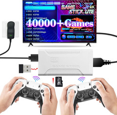 Retro Game Stick with 40,000+ Classic Games, 23 Emulators, Plug & Play 4K HDMI O