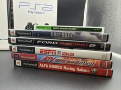 PS2 Slim Console Complete CIB Bundle Tested W/ Games & Memory Card Fast Ship!
