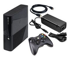 Authentic Xbox 360 4GB Console System E Black + Controller + Cords + US Seller