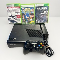 Microsoft Xbox 360 12GB Black Console Controller 3 Games Bundle Tested