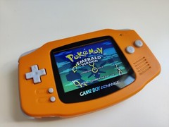 Gameboy Advance Solid Orange IPS V2 MOD 10 Level Brightness Level