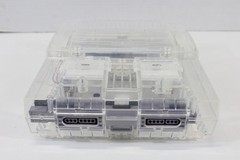 Super Nintendo Transparent Crystal Clear Console SNES SFC Convert AV AC Adapter