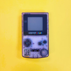 Nintendo Game Boy Color Clear Atomic Purple 👾 CGB-001 GBC RESTORED NEW BODY