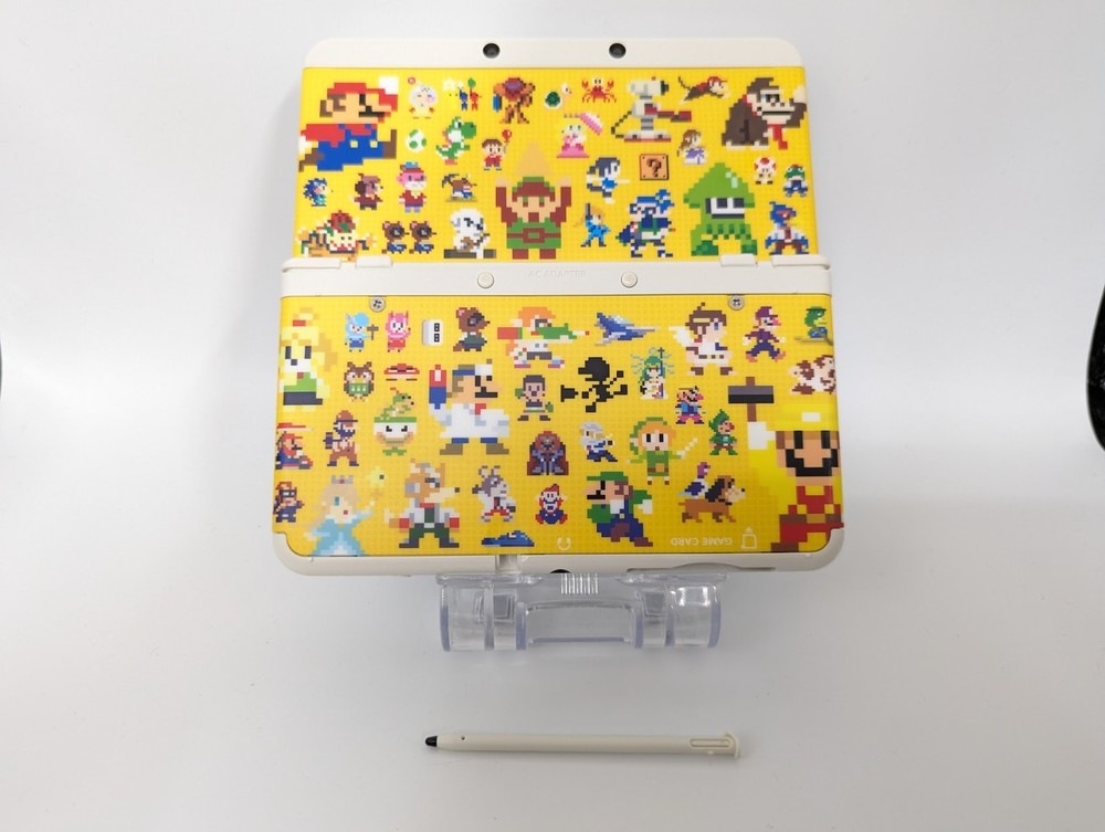 B5387 Nintendo new 3DS console Mario Maker Plate No 67 White Japan w/pen fx