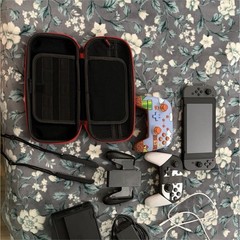 Nintendo Switch Console Bundle with Controllers Dock Case Wi-Fi Capability