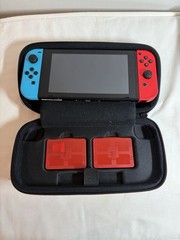 Nintendo Switch Console Bundle w/ Final Fantasy VII VIII Dock Case Neon Joy-Con