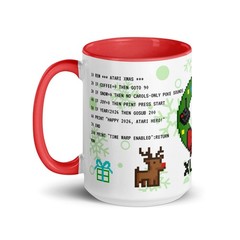 ATARI XMAS 15oz Mug — 8-Bit Holiday Chaos Edition! BEST GIFT for ATARI FAN !!!