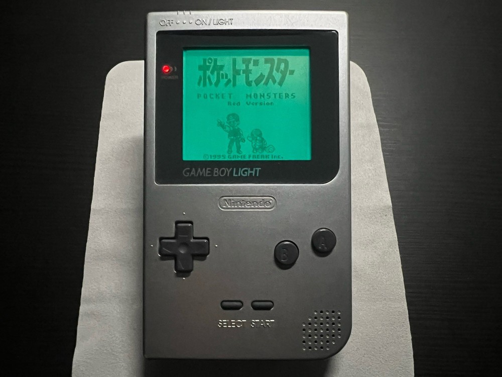 Nintendo Game Boy Light Silver Console MGB-101 Working
