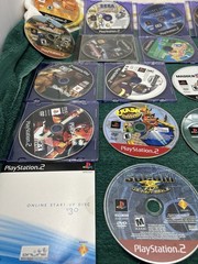 Sony PlayStation 2 Slim Bundle,2 Controllers 43 games and all cords!! Tested!