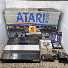 Atari 5200 Console Bundle Lot Tested With All Cables And Game in Box Console