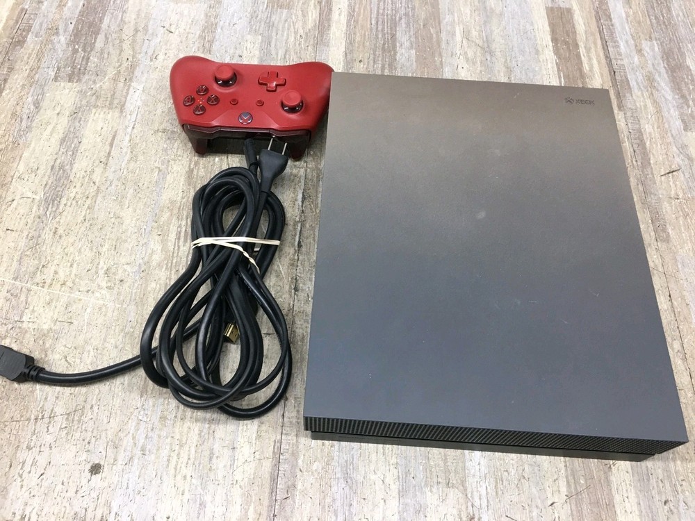 Microsoft Xbox One X Model 1787 Console Gaming 1tb w/ controller cable tested