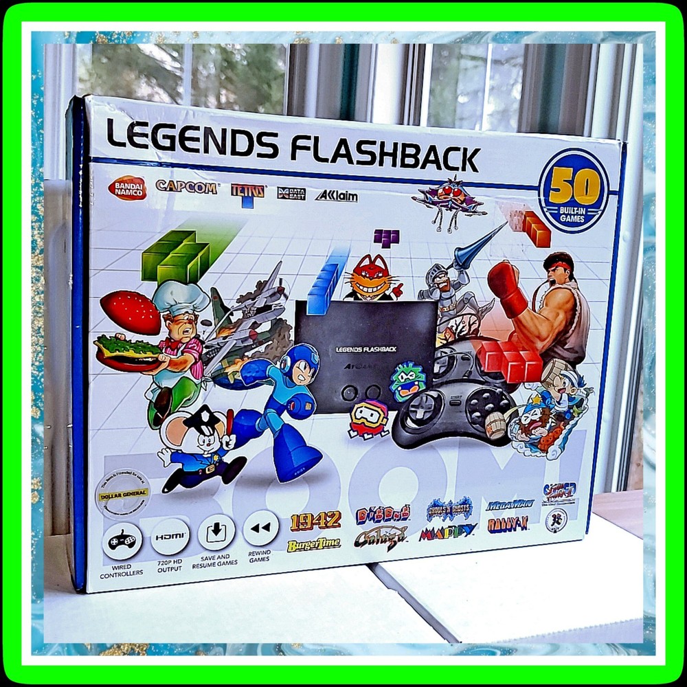 🔥🎮⬛🎮🔥 2018 Legends Flashback Console 50 Games Arcade Sega Nintendo NES ✅ CIB