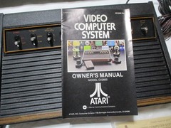 Atari 2600 Heavy Sixer Console In Chess Piece Box, OEM PSU, CX-10’s, CX-30-04’s